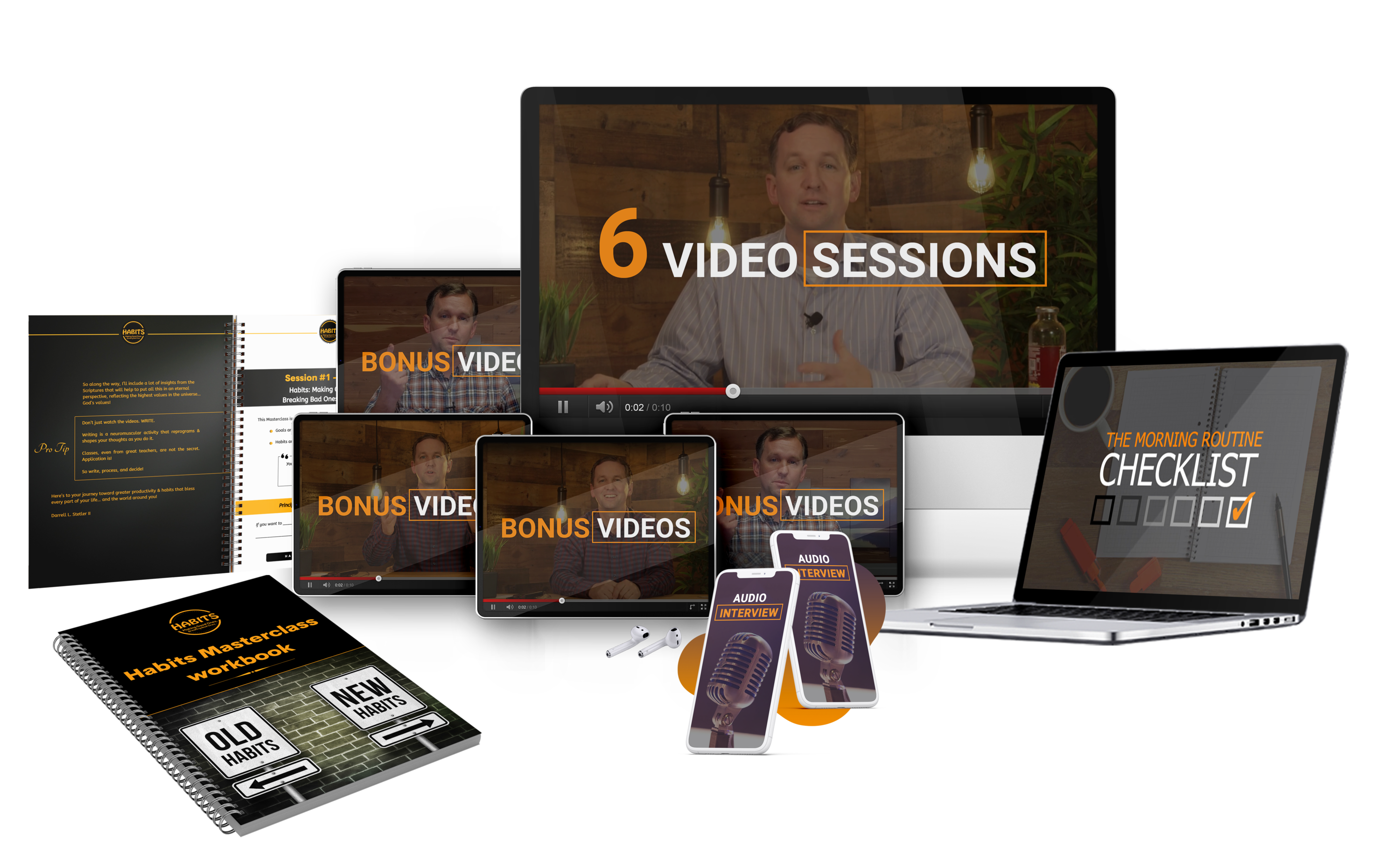 Habits Masterclass course and printable workbook bundle